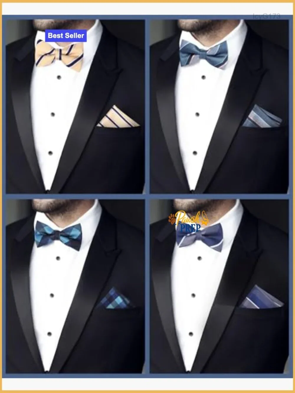 12-Piece Men's Bow Tie Set with Pocket Squares & Cuff Links